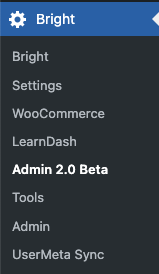Admin Menu